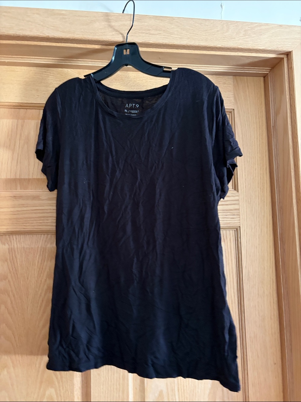 Apt. 9 Black Short Sleeve Crew Tee